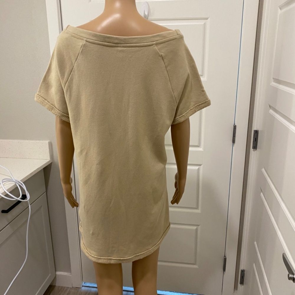 United Colors of Benetton Mini Shirt Dress. Tan. Medium - Picture 7 of 13